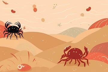 Wall Mural - illustration of a crab