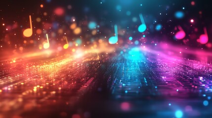 a colorful background with a lot of lights and blurs on it