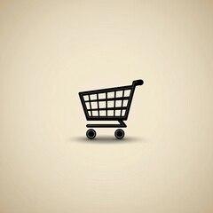 Wall Mural - elegant and minimalistic shopping cart icon for professional use, perfect for online retail, e-comme