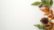 © NadenDesign - Autumn leaves and pinecones arrangement natural setting decorative content serenity close-up view nature's beauty