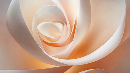 Wall Mural - Soft pastel gradient background with swirling shapes and curves