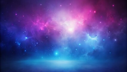 Wall Mural - Cosmic Abstract Background with Glowing Nebula and Scattered Stars