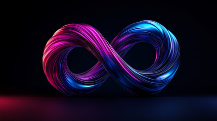 Aufkleber - abstract design symbolizing infinity with vibrant colors and curves