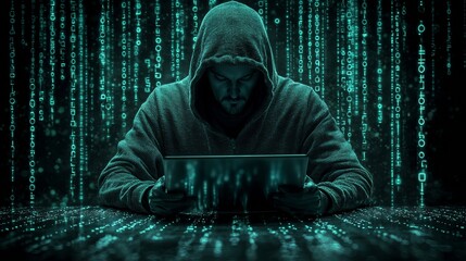 Professional hacker, programmer photo illustration
