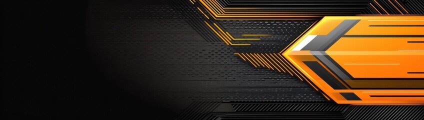 Leinwandbilder - Abstract graphic design featuring dynamic lines and an orange accent.