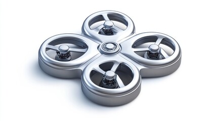 Poster - A sleek, modern drone with four rotors designed for aerial photography and exploration.