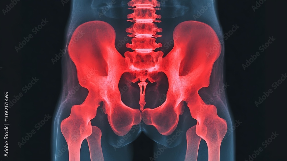Illustration Stock Detailed X Ray Scan Image Showing the Skeletal ...