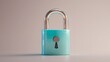 © Jack - A minimalist cyber lock with soft blue glow and encrypted code rings radiating outward