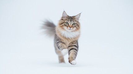 Poster - lovely Siberian cat , soft and sweet