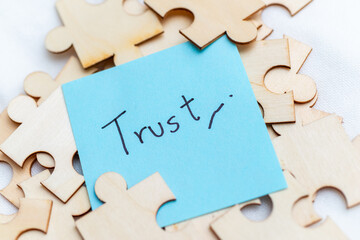 Fototapete - Building business trust the importance of trust in corporate success office environment visual content inspirational viewpoint