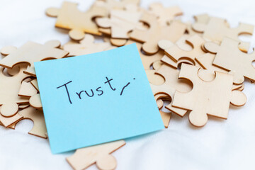 Poster - Building trust in business exploring the significance of trust in corporate environments strategic insights office atmosphere visual perspective