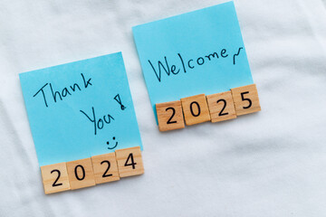 Poster - Business goals 2024 to 2025 office space note-taking minimalist environment close-up view time management concepts