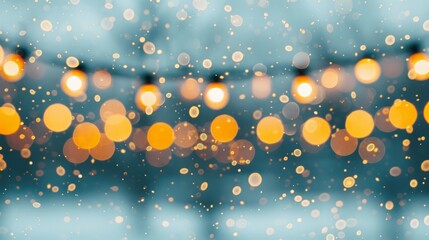 Wall Mural - Softly glowing lights with a dreamy bokeh effect.