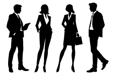 Wall Mural - Business People Silhouettes Detailed With Shirts