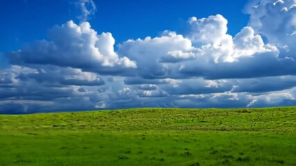 Wall Mural - Copy space minimal concept of summer blue sky and white cloud abstract blank background.