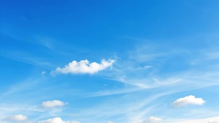 Wall Mural - Copy space minimal concept of summer blue sky and white cloud abstract blank background.