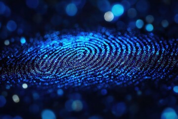 Detailed glyph icon showing a fingerprint for identification.