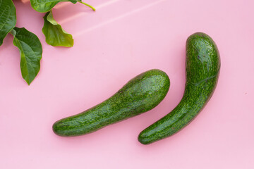 Wall Mural - Long avocado fruit, Fresh long neck avocado