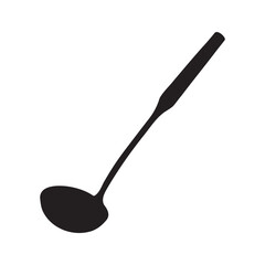 Wall Mural - Cooking Spoon for Kitchen Silhouette Vector Illustration