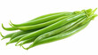 © HQAsset - Vibrant Green Beans: A Close-Up Still Life of Freshly Harvested String Beans Against a Pure White Background