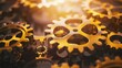 © aubriella - A dynamic collage of interconnected gears, metaphorically representing the interdependence of Diversity Equity INCLUSION Each gear