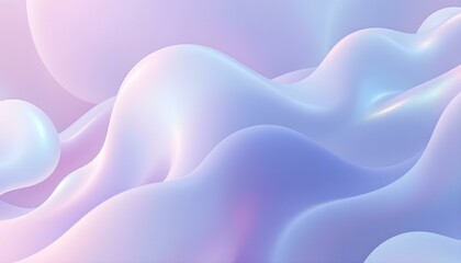 Aufkleber - Abstract background with smooth, flowing lines in iridescent blue and pink hues. A colorful, flowing wave of water with a pink and blue hue. Vibrant and mesmerizing iridescent fluid shape 