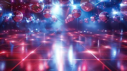 Aufkleber - A disco, dance floor, club, party, audio, speaker.
