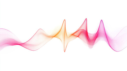Wall Mural - red heart in dynamic, colorful, fractal motion, with wave-like lines and fiery energy, a vibrant vec