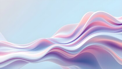 Fototapete - Abstract fluid 3d renders holographic iridescent neon curved waves in motion on a dark background. Gradient design element for banners. Modern colorful flow poster. Wave Liquid shape color background