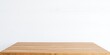 © Kingphet - Simple wooden table with a plain white background, vintage, country style