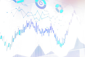 Poster - Transparent financial charts and graphs with data visualization, focusing on forex trends and stock market analysis, isolated on a white background