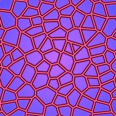 Aufkleber - Fascinating geometric background of purple intricate polygonal patterns. 3d rendering digital illustration