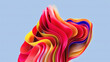 © ADDICTIVE STOCK - Vibrant 3D Abstract Layers in Motion Against Blue Sky
