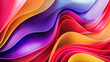 © ADDICTIVE STOCK - Colorful 3D abstract illustration with vibrant layered waves
