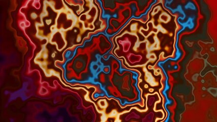 Wall Mural - Flowing Liquid Fractal Background with Multicolor Gradients and Pulsating Glows in a Serene and Turbulent Design