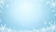 © Aksana - Delicate Snowflake Pattern on Light Blue Background with Copy Space