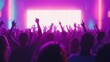 © parinja - Exciting Nightlife Scene with Crowd Dancing and Celebrating at a Concert Under Vibrant Neon Lights in a Lively Music Venue