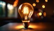© Marko - A light bulb glowing brightly in a dark room, symbolizing creativity, ideas, and “aha!” moment
