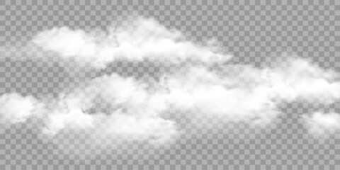Wall Mural - realistic fog or white smoke isolated transparent special effect