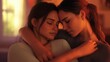 © ATVPEDIA ID - Two women embrace, their foreheads touching, eyes closed in a moment of intimacy.