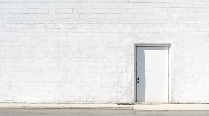 Leinwandbilder - White brick wall urban grunge background. minimalistic architecture background brick wall pattern copy space