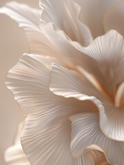 Poster - Delicate white floral textures with golden edges