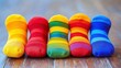 © CHAKKAPONG - Vibrant colorful socks display home product photography indoor close-up fun and whimsy for fashion enthusiasts