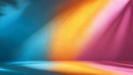 Wall Mural - video of abstract multicolored studio background for product presentation. empty room with shadows f