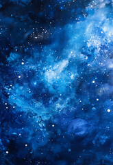 Wall Mural - blue fog abstract background abstract technology dark blu empty street asphalt floor studio room wit