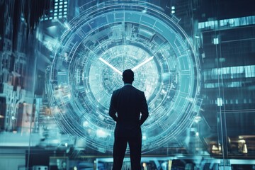 Wall Mural - ai-powered time optimization, maximizing productivity with intelligent planning
