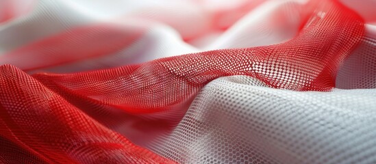 Abstract Red and White Netting Texture