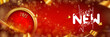 © graphicdepend - happy new year 2025 text calligraphy and golden clock illustration with red background and golden confetti. new year cover banner design