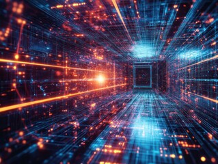 Wall Mural - quantum supremacy, pushing the boundaries of computing power for advanced problem-solving