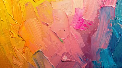 Wall Mural - this painting impresses with vibrant and colorful brushstrokes showcasing an abstract style